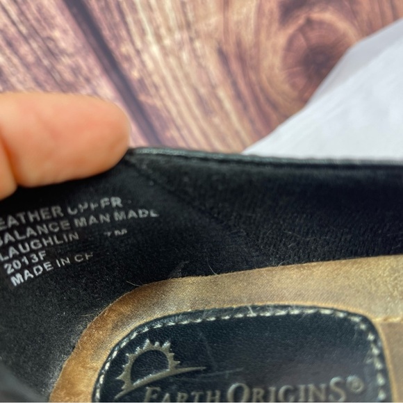 Earth Origins black leather slip on shoes women’s size 7m - Picture 13 of 17
